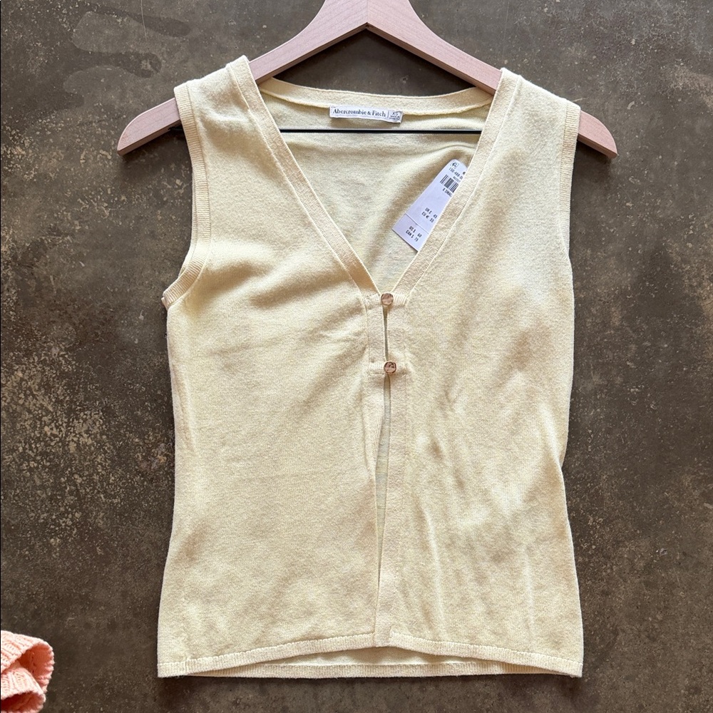 Abercrombie & Fitch Light Yellow Tank Top